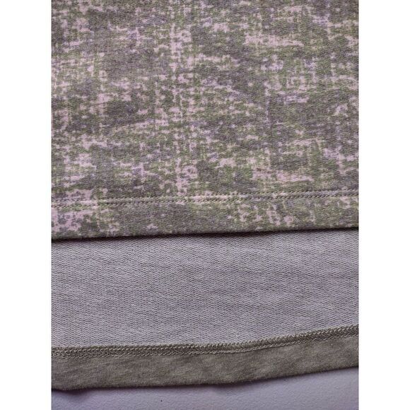 Logo Lounge Green French Terry Mixed Media Top with Godets and Pockets Size 3X - Picture 5 of 7